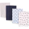 imageHudson Baby Cotton Poly Flannel Burp Cloths Multipack Mustache Hat 8Pack One SizePaper Airplane 8pack