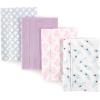 imageHudson Baby Cotton Poly Flannel Burp Cloths Multipack Mustache Hat 8Pack One SizePeacock Feather 8pack