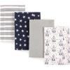 imageHudson Baby Cotton Poly Flannel Burp Cloths Multipack Mustache Hat 8Pack One SizeRocket Ship 8pack