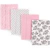 imageHudson Baby Cotton Poly Flannel Burp Cloths Multipack Mustache Hat 8Pack One SizeToile 8pack