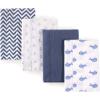 imageHudson Baby Cotton Poly Flannel Burp Cloths Multipack Mustache Hat 8Pack One SizeWhale 8pack