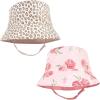 imageHudson Baby Unisex Baby 4Pc Sun Protection Hat Dino Stripe Dinosaur Palm Tree 1224 MonthsBlush Rose Leopard Mint Floral Leopard
