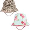 imageHudson Baby Unisex Baby 4Pc Sun Protection Hat Dino Stripe Dinosaur Palm Tree 1224 MonthsBlush Rose Leopard Mint Floral Leopard