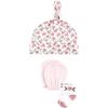 imageHudson Baby Unisex Baby Caps Mittens and Socks Set 06 MonthsWild Rose Modern Floral
