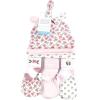 imageHudson Baby Unisex Baby Caps Mittens and Socks Set 06 MonthsWild Rose Modern Floral