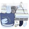 imageHudson Baby Unisex Baby Caps or Headbands Bibs Mittens and Socks 12pc SetDinosaur