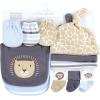 imageHudson Baby Unisex Baby Caps or Headbands Bibs Mittens and Socks 12pc SetSafari