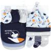 imageHudson Baby Unisex Baby Caps or Headbands Bibs Mittens and Socks 12pc SetSpace