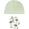 imageHudson Baby Unisex Baby Cotton Cap and Scratch Mitten Set 06 MonthsGoing on Safari
