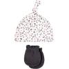 imageHudson Baby Unisex Baby Cotton Cap and Scratch Mitten SetBerry Floral