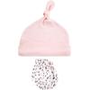 imageHudson Baby Unisex Baby Cotton Cap and Scratch Mitten SetBerry Floral
