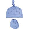 imageHudson Baby Unisex Baby Cotton Cap and Scratch Mitten SetBlue Whale