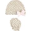 imageHudson Baby Unisex Baby Cotton Cap and Scratch Mitten SetBlush Rose Leopard