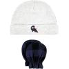 imageHudson Baby Unisex Baby Cotton Cap and Scratch Mitten SetBurgundy Dino