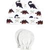 imageHudson Baby Unisex Baby Cotton Cap and Scratch Mitten SetBurgundy Dino