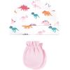 imageHudson Baby Unisex Baby Cotton Cap and Scratch Mitten SetCuteasaurus