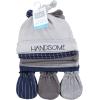 imageHudson Baby Unisex Baby Cotton Cap and Scratch Mitten SetHandsome