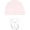 imageHudson Baby Unisex Baby Cotton Cap and Scratch Mitten SetLavender Floral