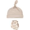 imageHudson Baby Unisex Baby Cotton Cap and Scratch Mitten SetModern Giraffe