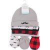 imageHudson Baby Unisex Baby Cotton Cap and Scratch Mitten SetMustache