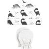 imageHudson Baby Unisex Baby Cotton Cap and Scratch Mitten SetNeutral Dino