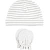 imageHudson Baby Unisex Baby Cotton Cap and Scratch Mitten SetNeutral Elephant