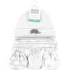 imageHudson Baby Unisex Baby Cotton Cap and Scratch Mitten SetNeutral Elephant