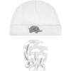imageHudson Baby Unisex Baby Cotton Cap and Scratch Mitten SetNeutral Elephant