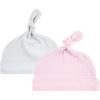 imageHudson Baby Unisex Baby Cotton Cap and Scratch Mitten SetRose