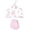 imageHudson Baby Unisex Baby Cotton Cap and Scratch Mitten SetRose