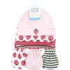 imageHudson Baby Unisex Baby Cotton Cap and Scratch Mitten SetStrawberry