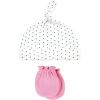 imageHudson Baby Unisex Baby Cotton Cap and Scratch Mitten SetXoxo