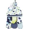 imageHudson Baby babygirls Caps Mittens and Socks SetDinosaur