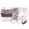 imageHudson Baby babygirls Caps Mittens and Socks SetLeopard