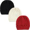 imageHudson Baby Baby Knit Cuffed Beanie 3pkBlack Red