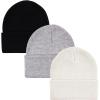 imageHudson Baby Baby Knit Cuffed Beanie 3pkCream Black