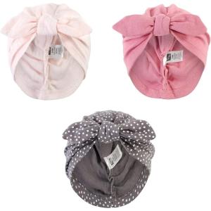 imageHudson Baby Baby Girls Turban Cotton HeadwrapsPink Feather