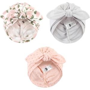 imageHudson Baby Baby Girls Turban Cotton HeadwrapsPink Peony