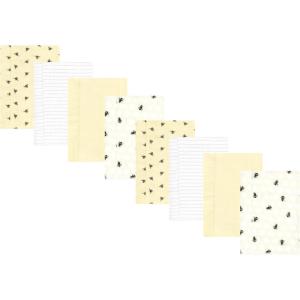 imageHudson Baby Cotton Poly Flannel Burp Cloths Multipack Mustache Hat 8Pack One SizeHoney Bee 8pack