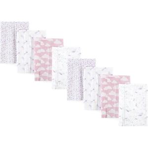 imageHudson Baby Cotton Poly Flannel Burp Cloths Multipack Mustache Hat 8Pack One SizeMagical Unicorn 8pack