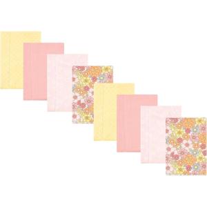 imageHudson Baby Cotton Poly Flannel Burp Cloths Multipack Mustache Hat 8Pack One SizePeace Love Flowers 8pack