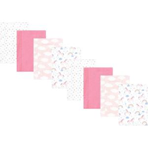 imageHudson Baby Cotton Poly Flannel Burp Cloths Multipack Mustache Hat 8Pack One SizeUnicorns Rainbows 8pack