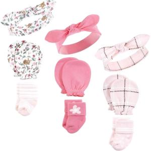 imageHudson Baby babygirls Caps Mittens and Socks SetFloral