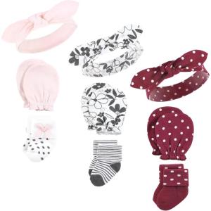 imageHudson Baby babygirls Caps Mittens and Socks SetRetro Floral