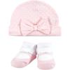 imageHudson Baby Baby Girls Cap and Socks SetPink Rose