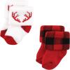 imageHudson Baby Baby Girls Cotton Rich Newborn and Terry Socks12 Days of Christmas Santa