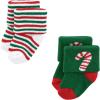 imageHudson Baby Baby Girls Cotton Rich Newborn and Terry Socks12 Days of Christmas Santa