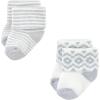 imageHudson Baby Baby Girls Cotton Rich Newborn and Terry SocksAztec 12pack