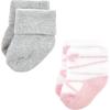 imageHudson Baby Baby Girls Cotton Rich Newborn and Terry SocksBallet 12pack