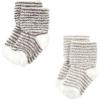 imageHudson Baby Baby Girls Cotton Rich Newborn and Terry SocksBeige Stripe 8 Pack